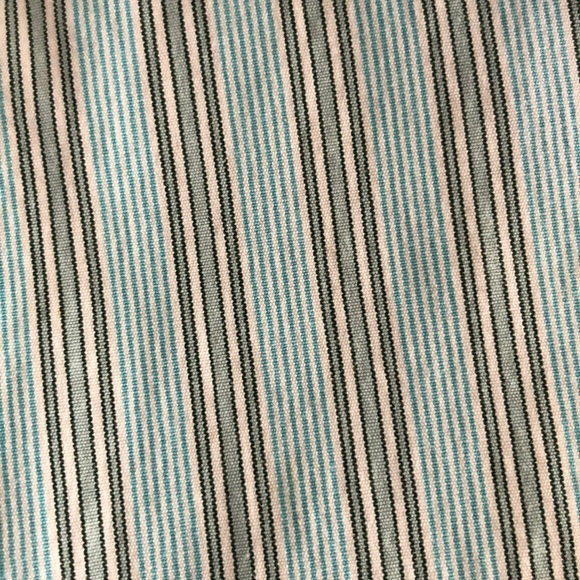 Vintage Gap Lt Aqua Pinstripe Dress Shirt collared Button Down French Cuffs - Picture 8 of 9